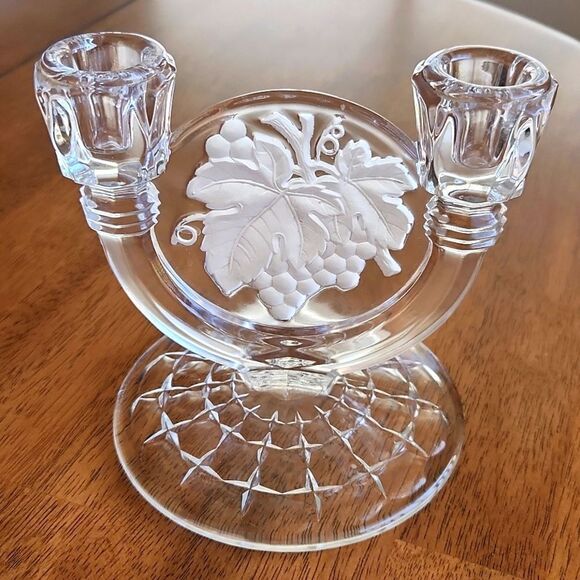 Indiana Glass Other - Vintage Indiana Constellation Grape double candlestick candelabra
